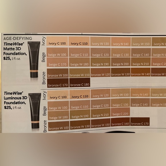 Ivory C 110 Mary Kay Matte 3D foundation, NWT - Picture 2 of 4